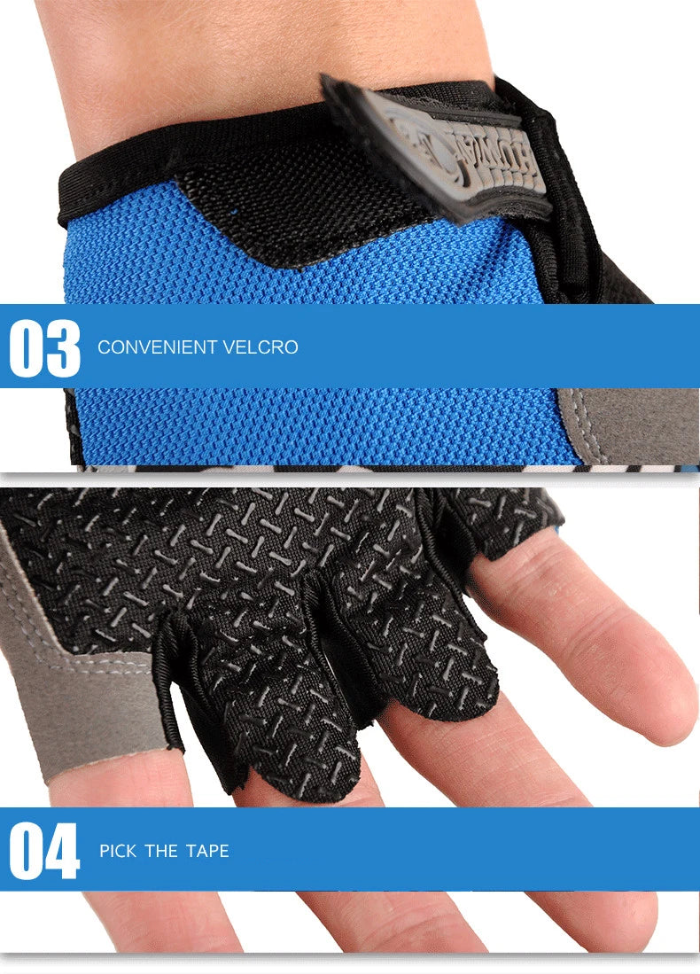 Guantes Ciclismo y Pesca Sin Dedos – Transpirables Antideslizantes Unisex