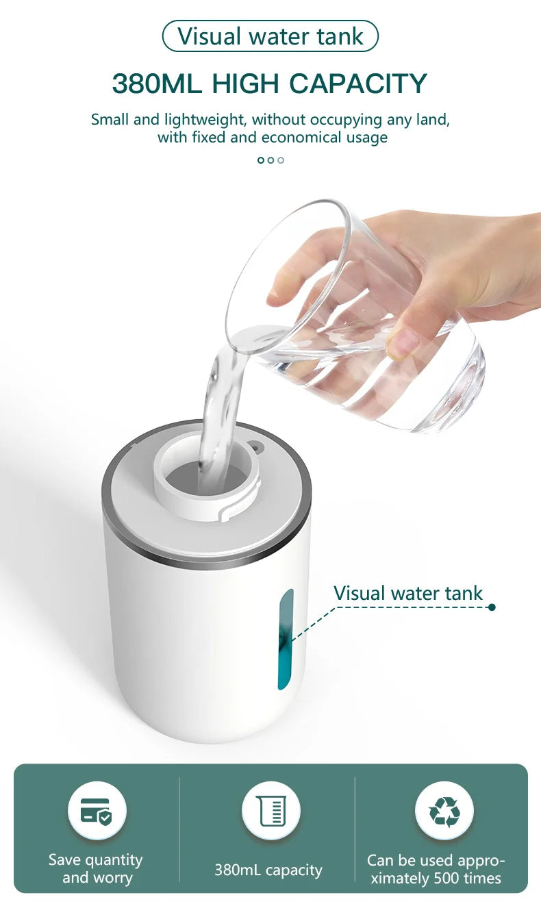 Automatic Soap Dispenser Touchless Foaming Soap Dispenser 380ml USB Rechargeable Electric 4 Level Adjustable Foam Soap Dispenser