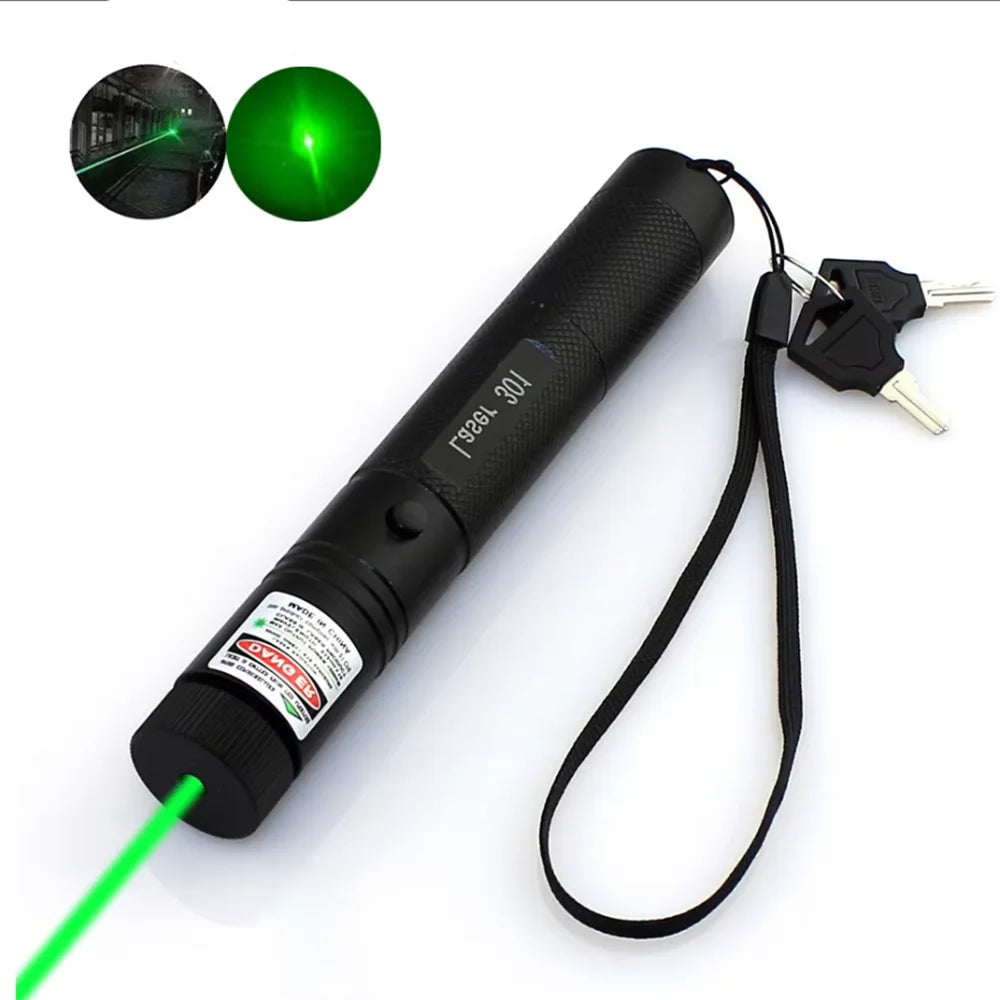 Green Laser pointer LED Training Torch Pet for Cats Toy Interactive Bright Rechargeable battery Pointer Red Light Pen（No battery