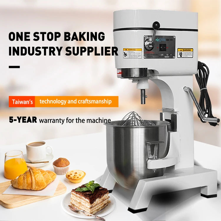 Airo Duty 10 Litre 10kg Stand Food Cake Stirring Electric Planetary 3-Speed Low Noise Kitchen Bread Flour Dough Mixer for Pizza