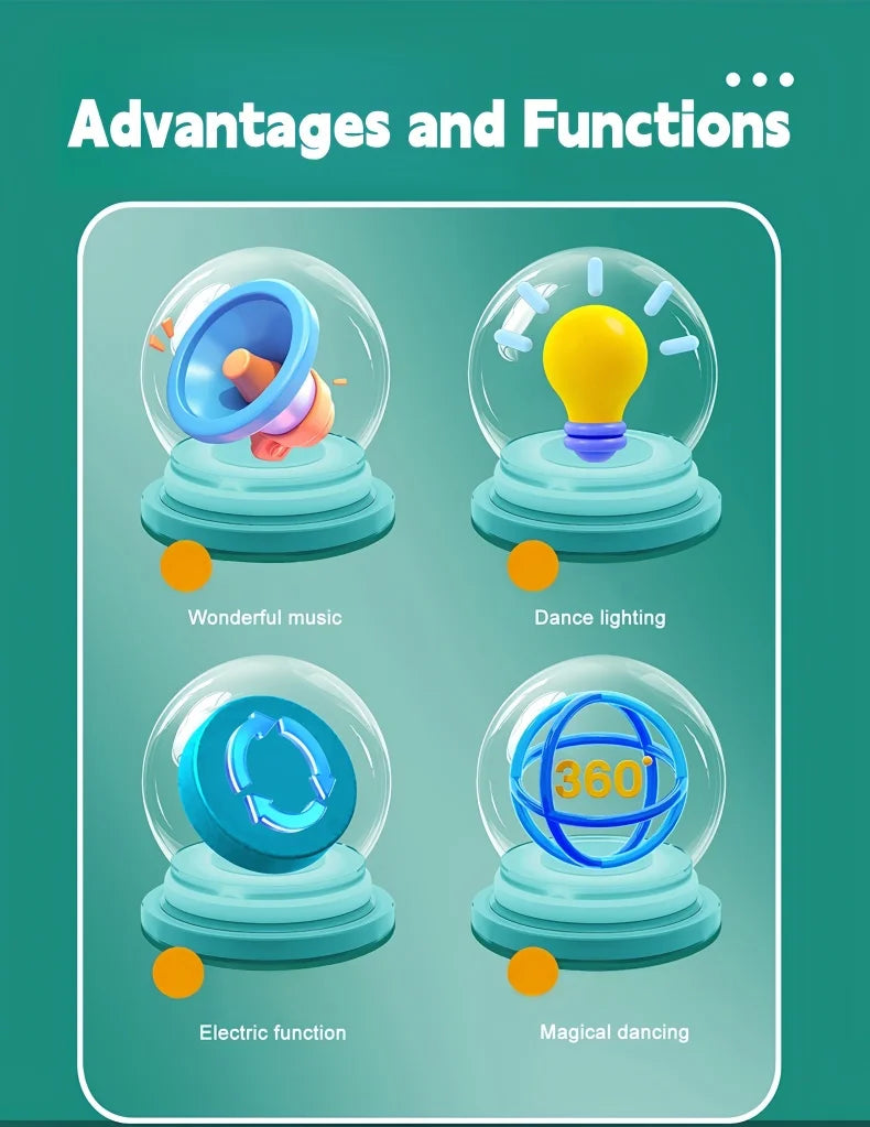 An Electrically-Powered Crawling Dancing Jellyfish Toy, An Octopus With Automatic Obstacle Sensor, Intelligent LED Lights and Mu