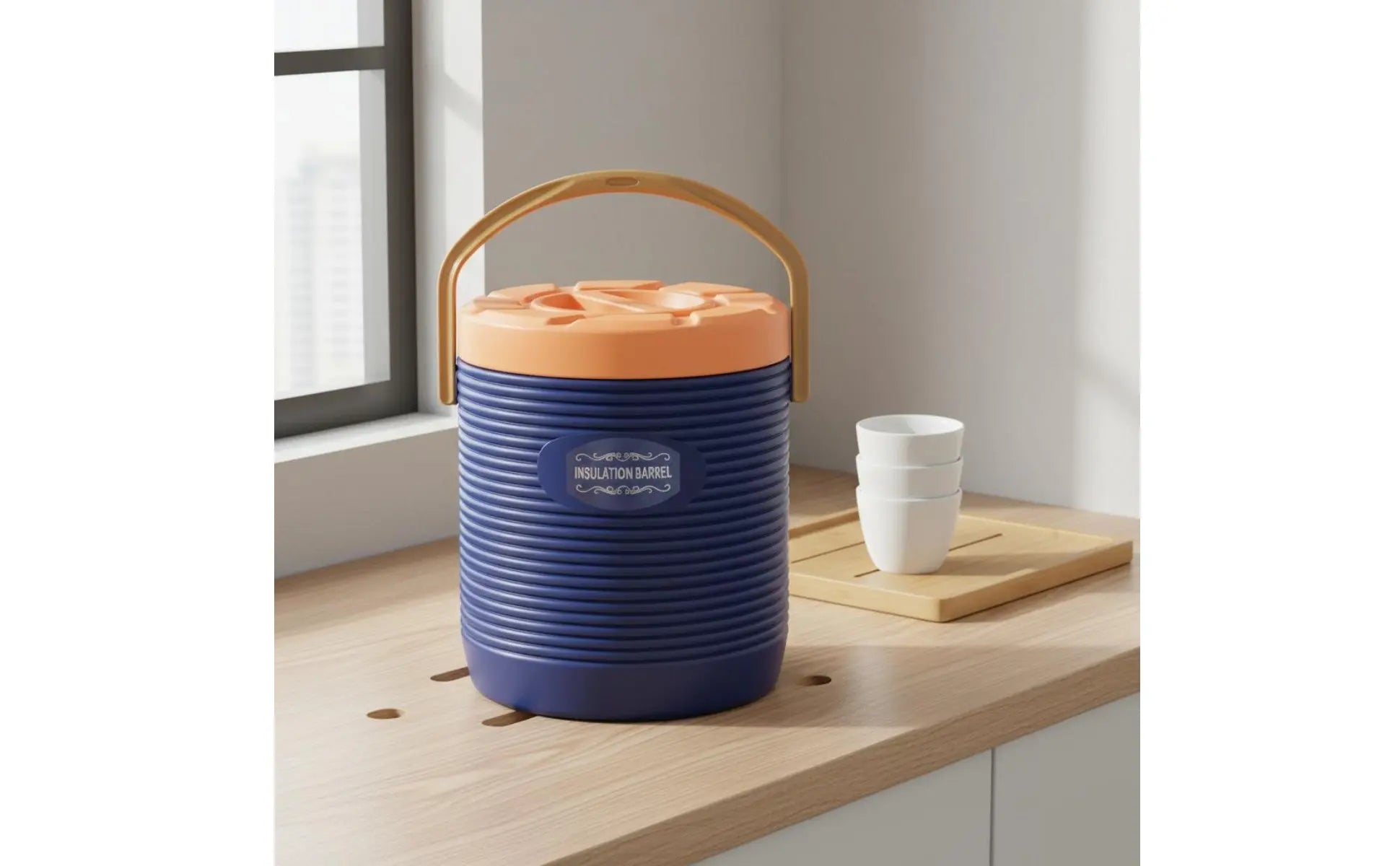 Stainless Steel Insulated Container Long-Lasting & Sturdy Large Capacity Thermal Jug Insulated Beverage Dispenser Leak-Resistant