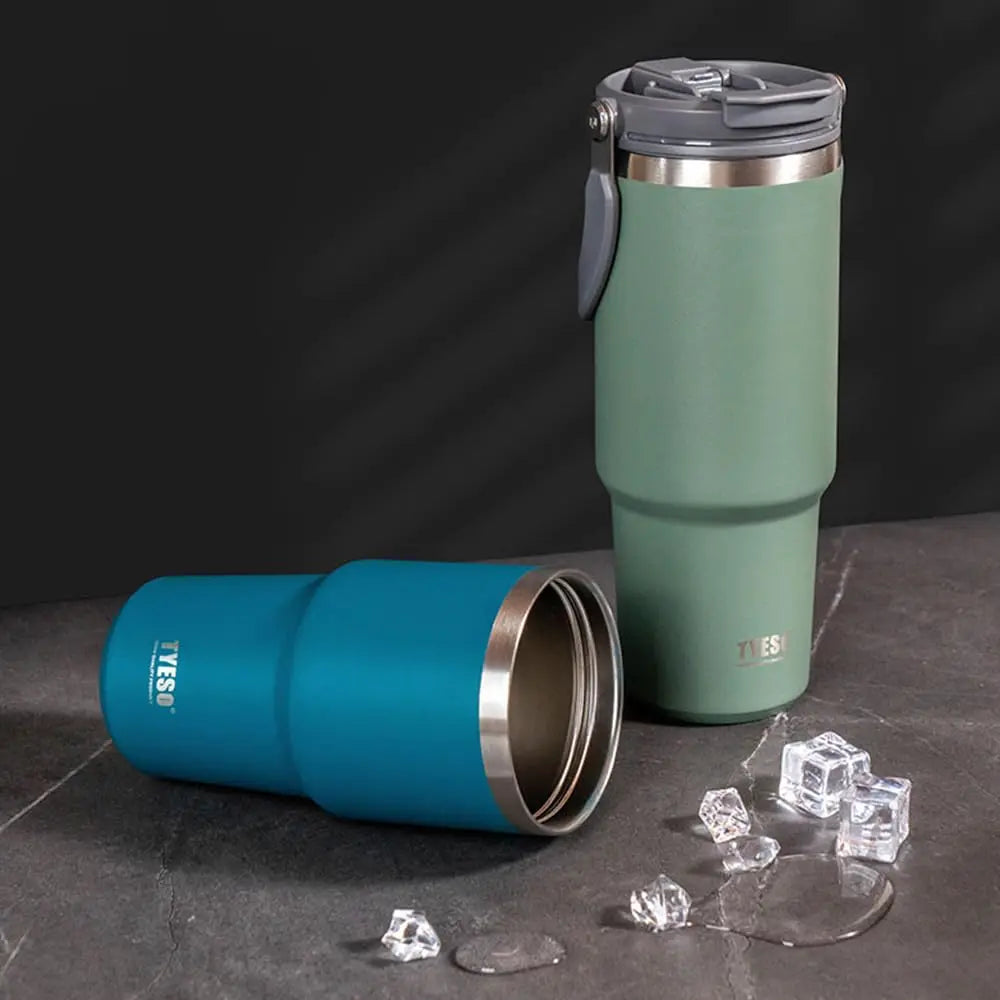 Tyeso 900ML Travel Mug Stainless Steel Coffee Cup Cold Hot Double-layer Insulated Cup Tumbler Thermo Water Bottle Car Vacuum Cup