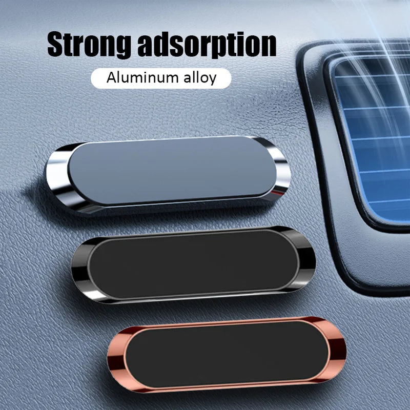 Strip Metal Magnetic Phone Holder Magnetic Car Phone Holder Stand Zinc Alloy Magnet Car GPS Support Mount Cellphone Holder Stand