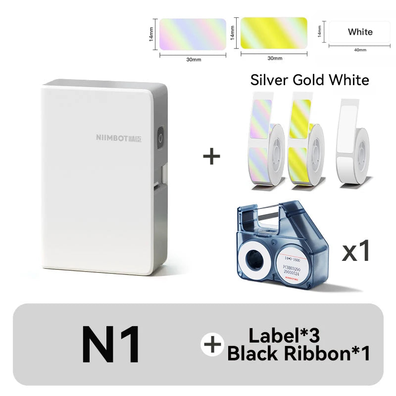 NIIMBOT N1/B18 Mini Portable Label Printer Thermal Transfer Pocket Label Maker With Long Life Ribbon And PET Stickers Gift