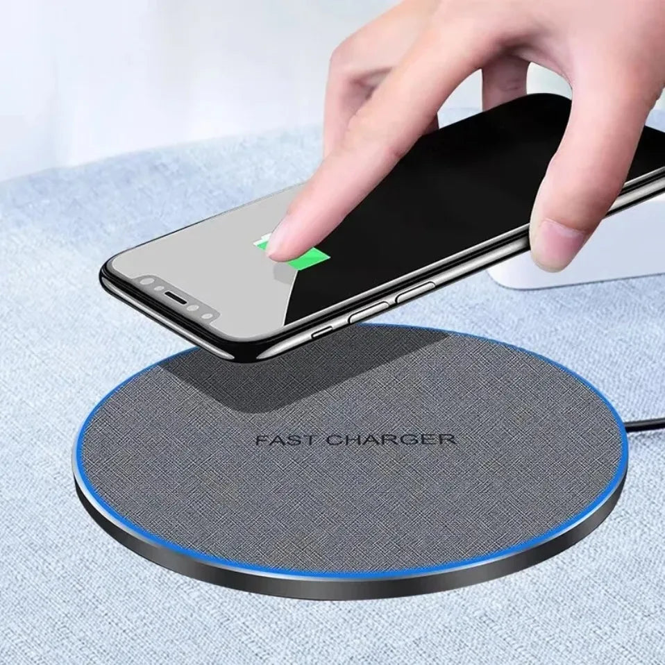 Ultra-Thin Fast Wireless Charger Pad for Samsung Galaxy S25  iPhone 17 16 15 14 13 Pro Max Wireless Induction Charging Station