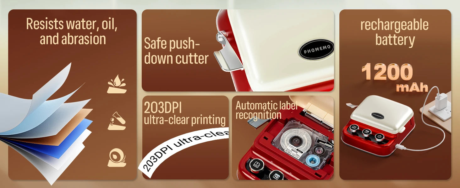 Phomemo P15 Mini Bluetooth Label Printer for Christmas Gifts & Wedding Decorations, Portable Ribbon Label Maker with Custom Text