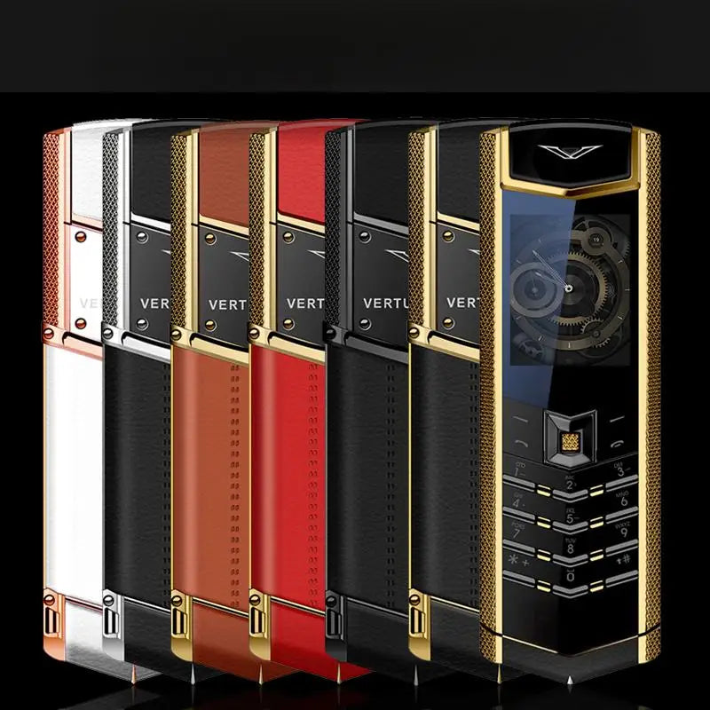 V9 Straight Plate Mobile Phone with Metal Leather Body, Dual Card Dual Standby Invisible Keyboard, GSM 2G Network, Elderly Phone