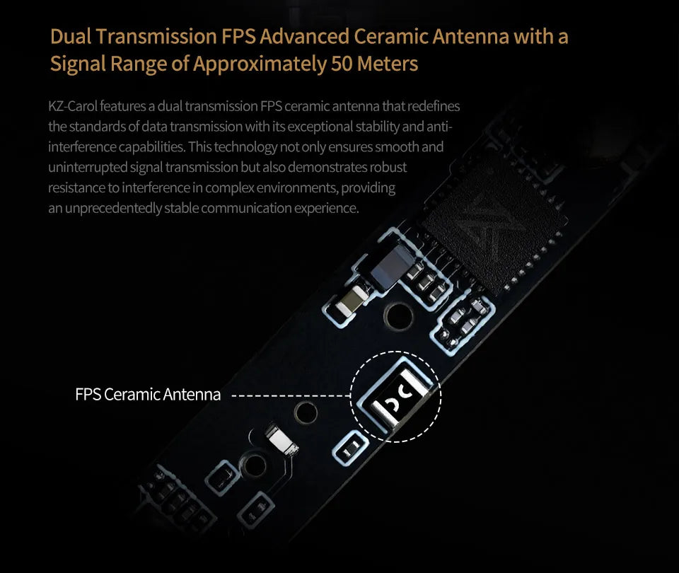 KZ Carol ANC True Wireless Earphone 55dB Active Noise Canceling TWS Headphone 6 Mics AI HD Call Bluetooth 5.3 HiFi in-Ear Earbud