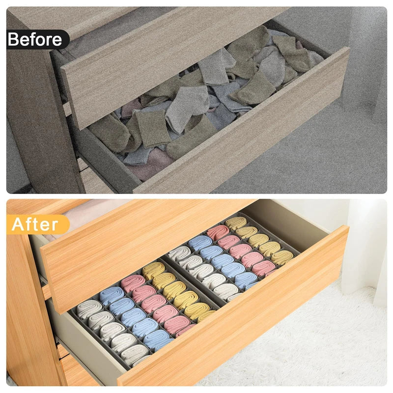 Underwear Organizer Socks Pants Bra Storage Box Cabinets Drawers Wardrobe Clothes Scarf Storage Organizer Boxes For Bedroom