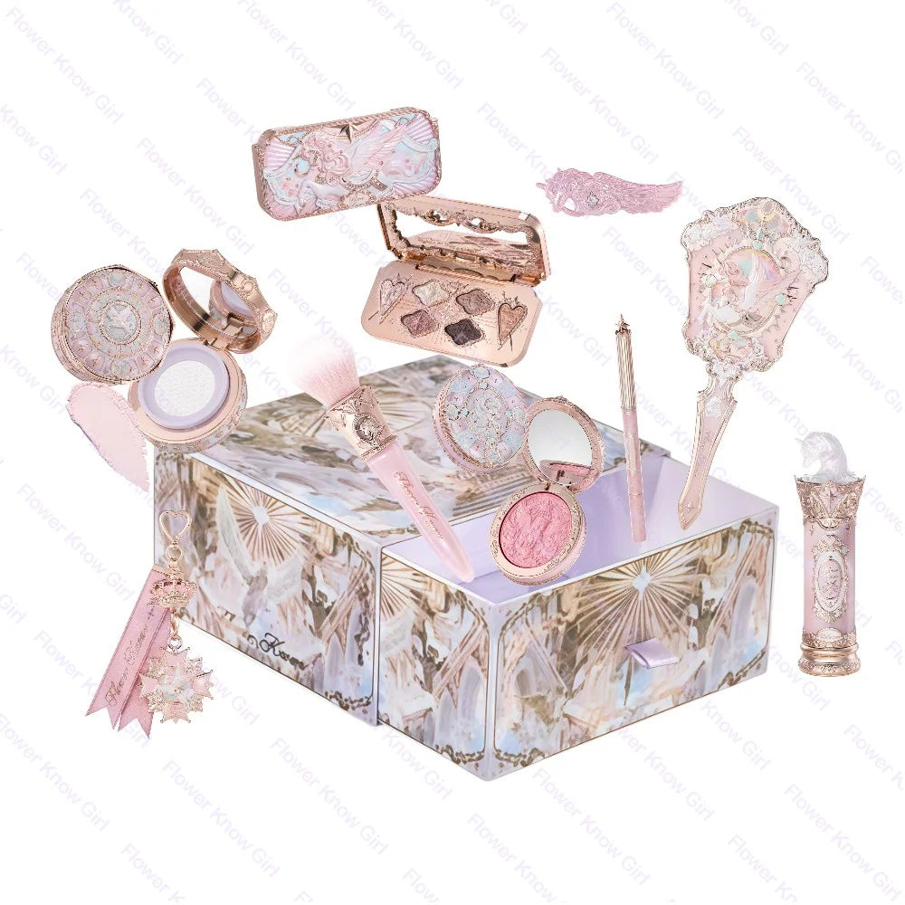 Flower Knows Knight Unicorn Makeup Set - Vegan Cruelty-Free Cosmetics Box with Blush Eyeshadow Lip Gloss High-Quality Gift Set