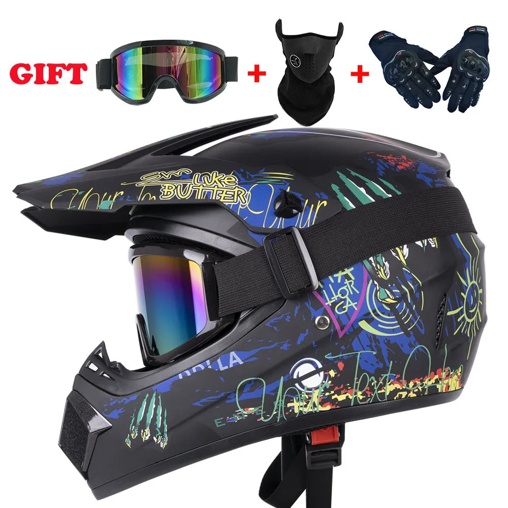 Casco Integral Moto Todoterreno | Downhill y Cross - ¡Incluye 3 Regalos!