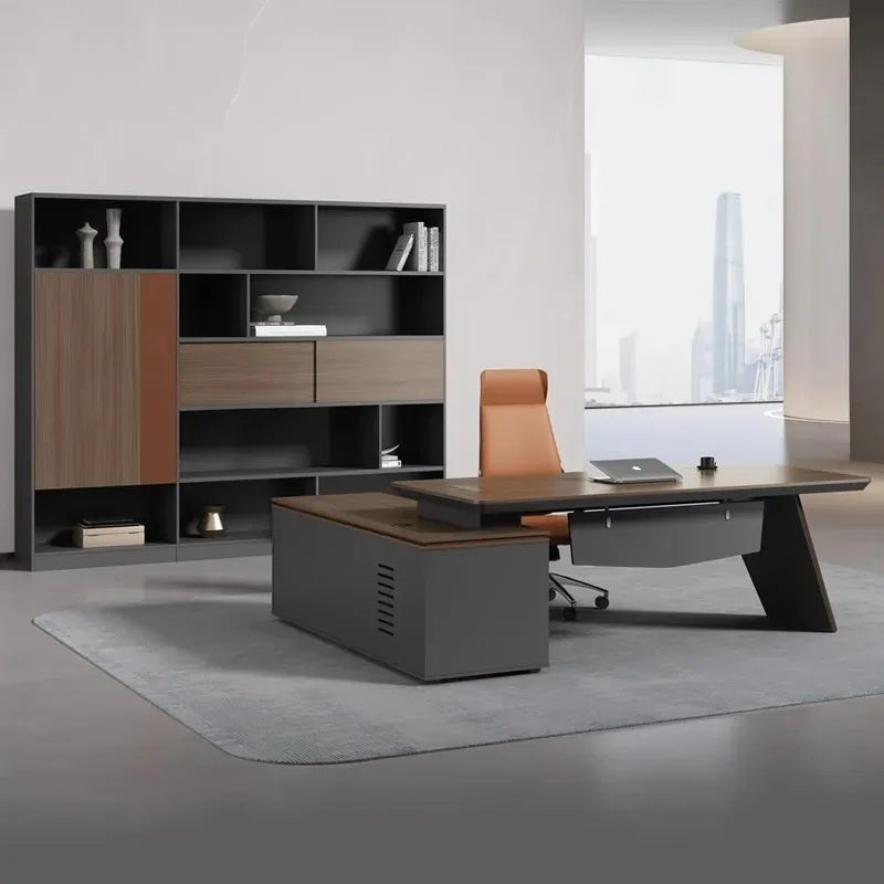 Boss Office Desk and Chair Combination Manager Chairman President Office Furniture Large Office Desk