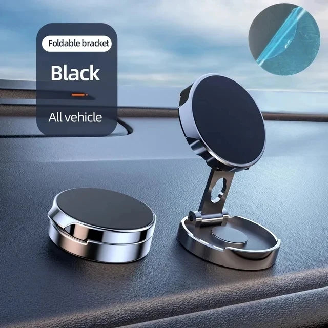 2026 Mobile Phone Stand Strong Magnetic Car Holder 720° Foldable Round Bracket Support for Universal Phones Mount Holders In Car