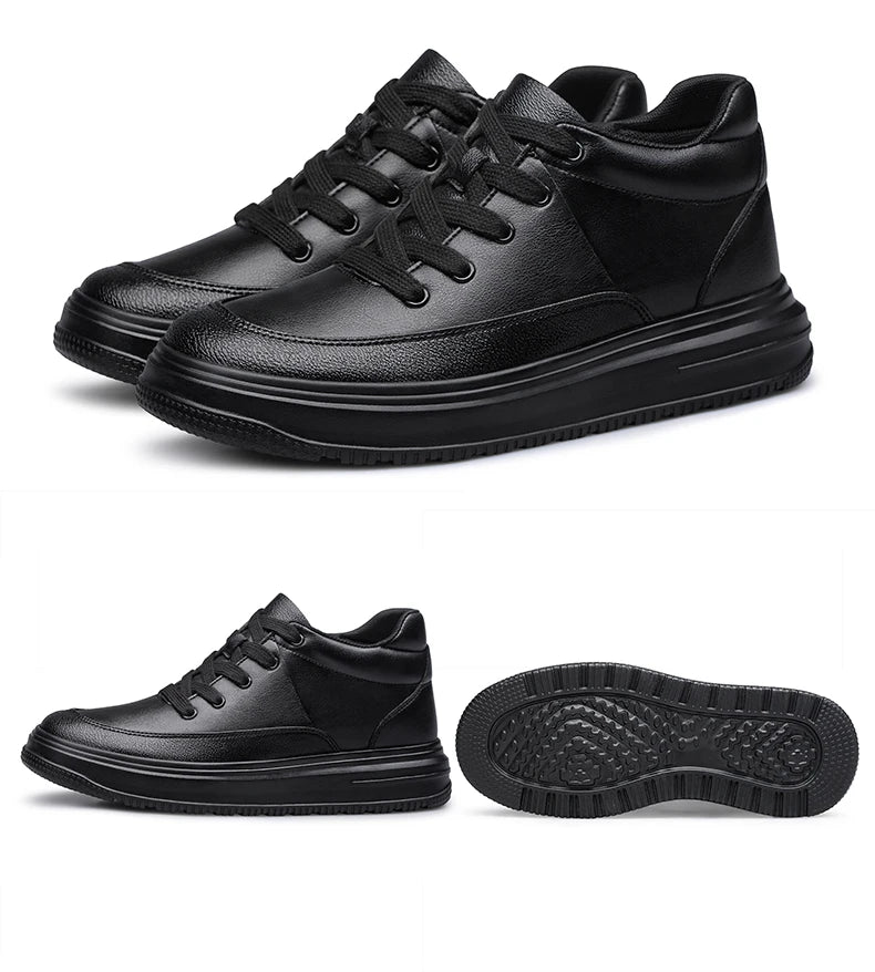 New Invisible Inner Height Increasing Men's Shoes 8cm Trendy Sports Shoes White Shoes British Height Increasing Casual Sneakers