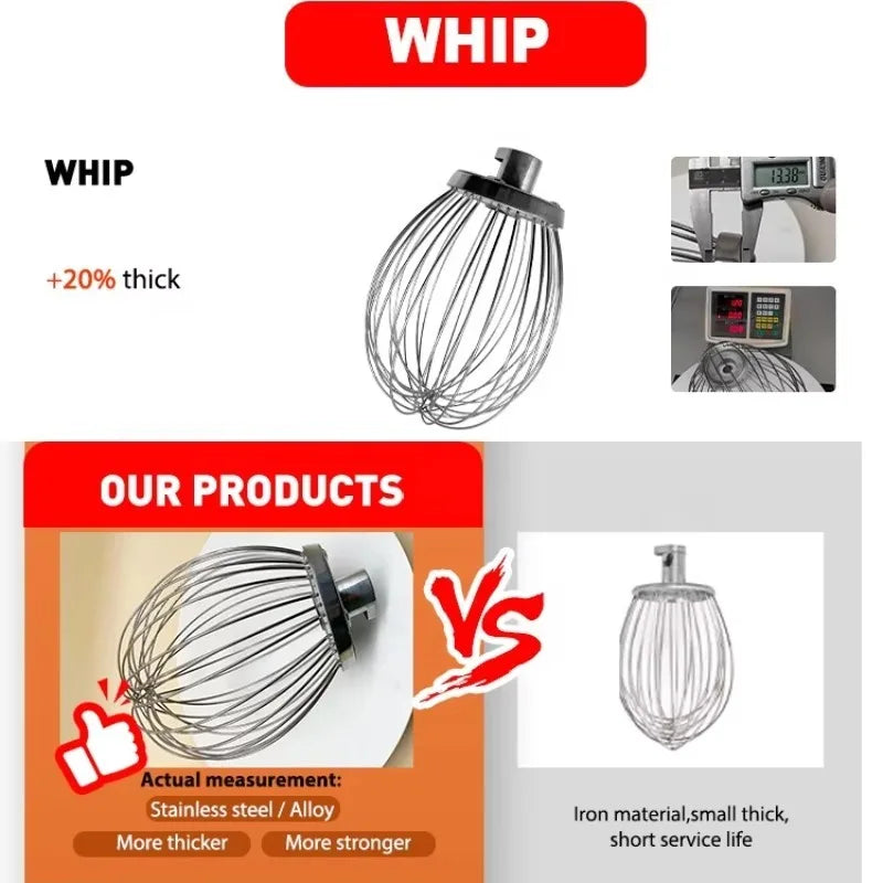 Airo Duty 10 Litre 10kg Stand Food Cake Stirring Electric Planetary 3-Speed Low Noise Kitchen Bread Flour Dough Mixer for Pizza