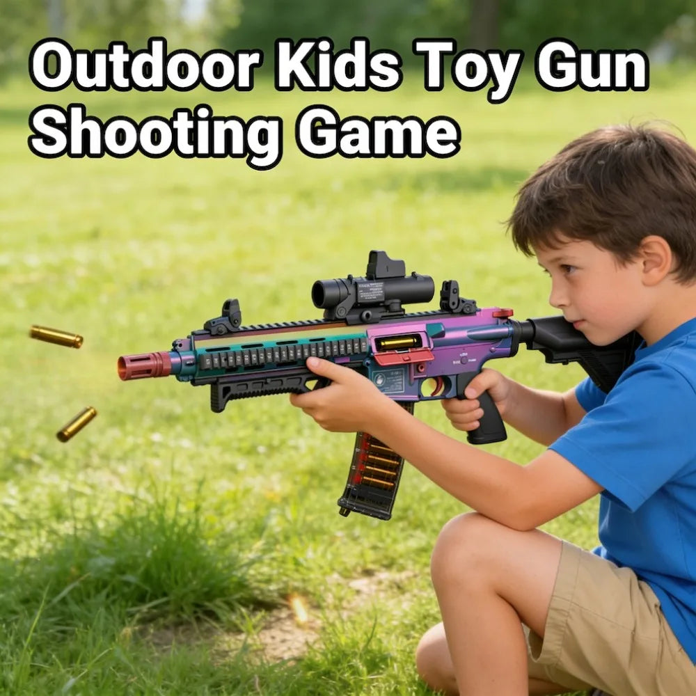 Full Automatic Continuous Firing M416 Soft Bullet Gun Shell Eject Assault Rifle Model Ideal Gift for Boys Outdoor Shooting Fun
