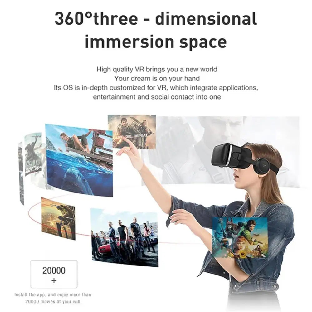 Virtual Reality 3D VR Glasses Smartphone Headset Goggles Helmet Viar Smart Phone Controller Cell Mobile Lenses Device Video Game