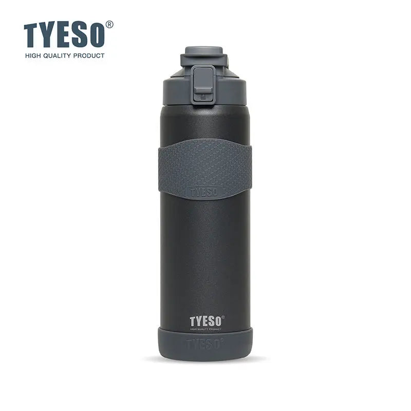 TYESO Vacuum Flasks Insulated Water Bottle 24H Cold 12H Hot Stainless Steel Leakproof Sports Bottle for Gym Travel Drinkware
