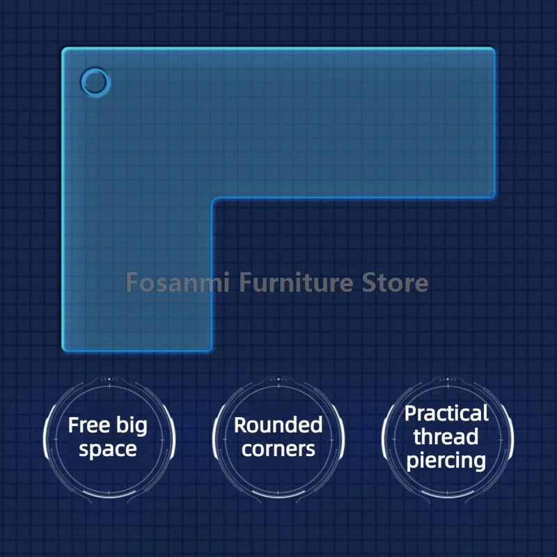 L-Shaped Computer Desk and Chair Set Modern Home Office Furniture with Shelf Gaming Work Desk Chair Set Corner PC Table for Room