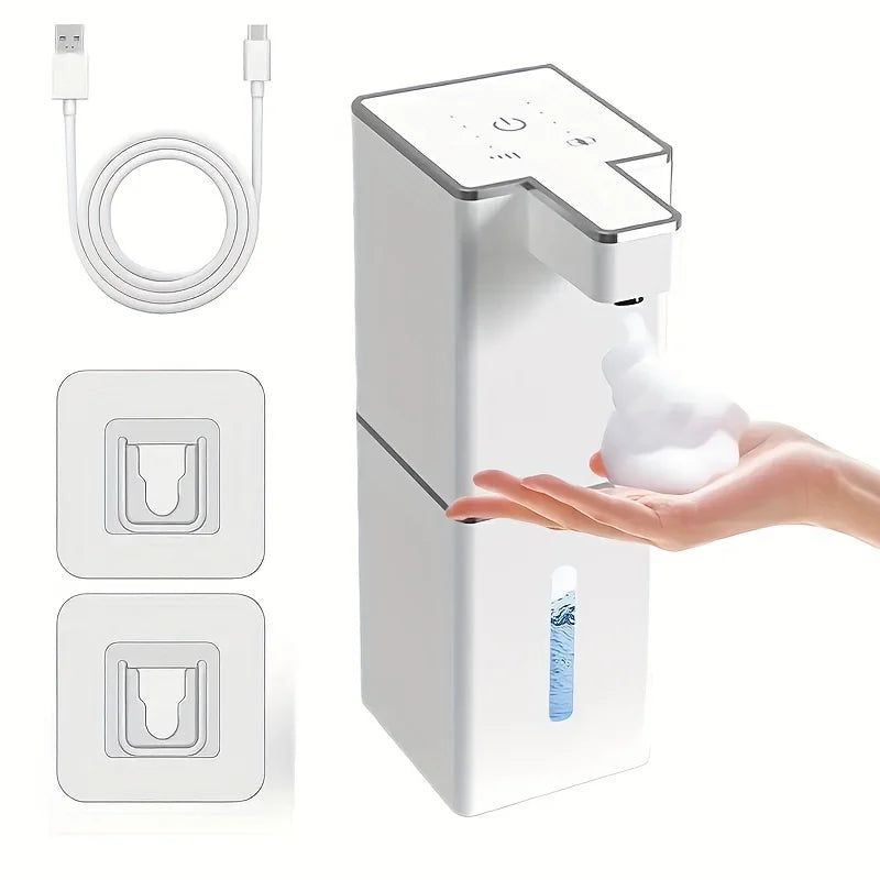 400ML Large Capacity Light Display 4-Levels Adjustable Foam/Liquid Modes Touchless Electric Automatic Smart Sense Soap Dispenser