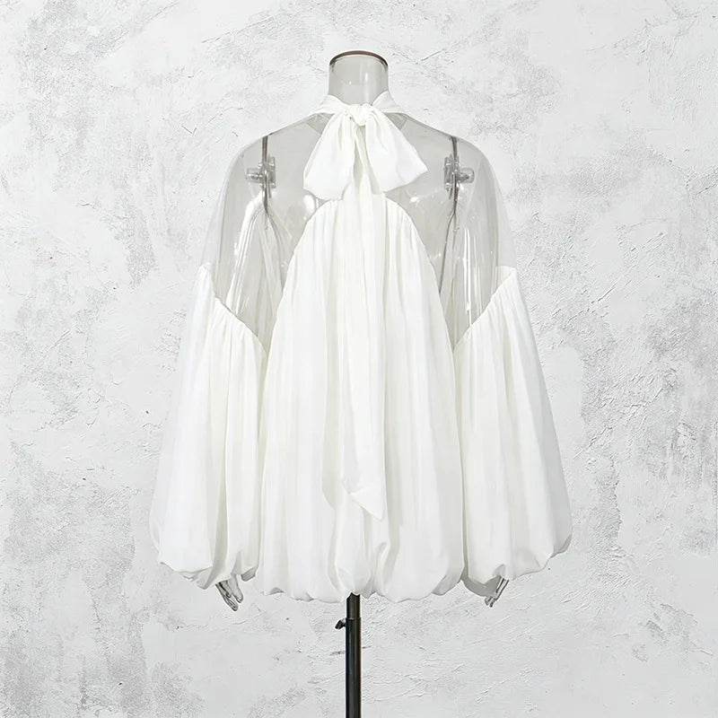 French Design Women's Shirt 2026 Summer New Off-the-shoulder Lantern Sleeves Solid Color Sweet Y2k Loose Versatile Shirts Ladies