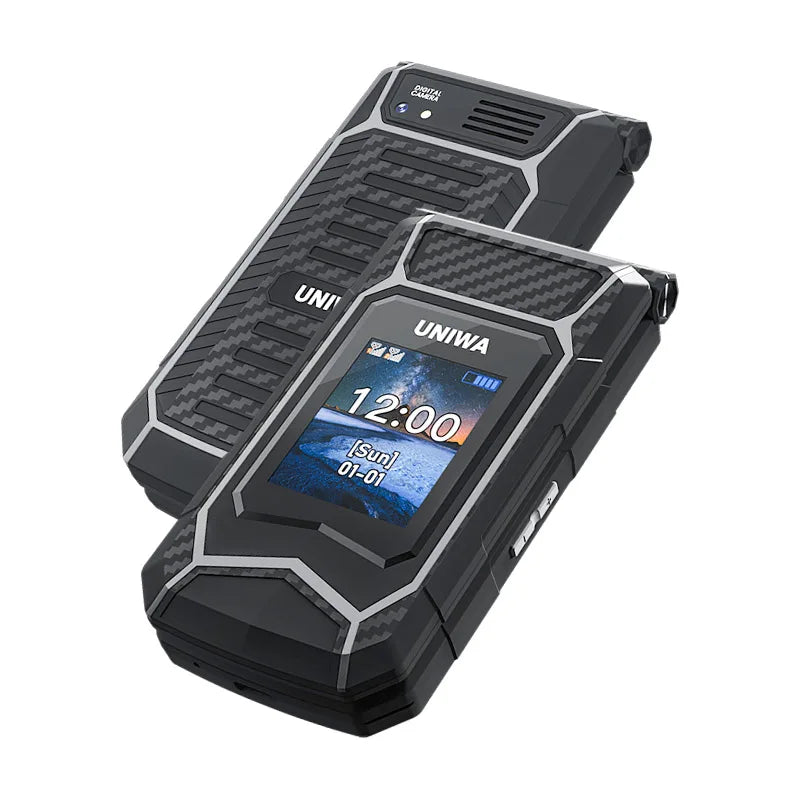 UNIWA X29 Old Man 2G Flip Mobile Phone GSM Senior Big Push-Button Flip Phone Dual Sim FM Radio Russian Arabic Keyboard Cellphone