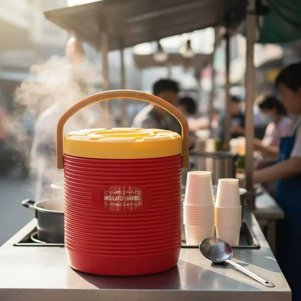 Stainless Steel Insulated Container Long-Lasting & Sturdy Large Capacity Thermal Jug Insulated Beverage Dispenser Leak-Resistant