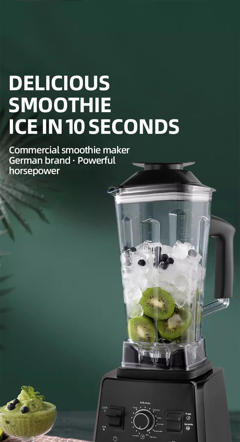 Fully Automatic Wall-Breaking Commercial Blender High Power Stationary Mixer Food Processor Ice Smoothie Juicer Machine Kitchens