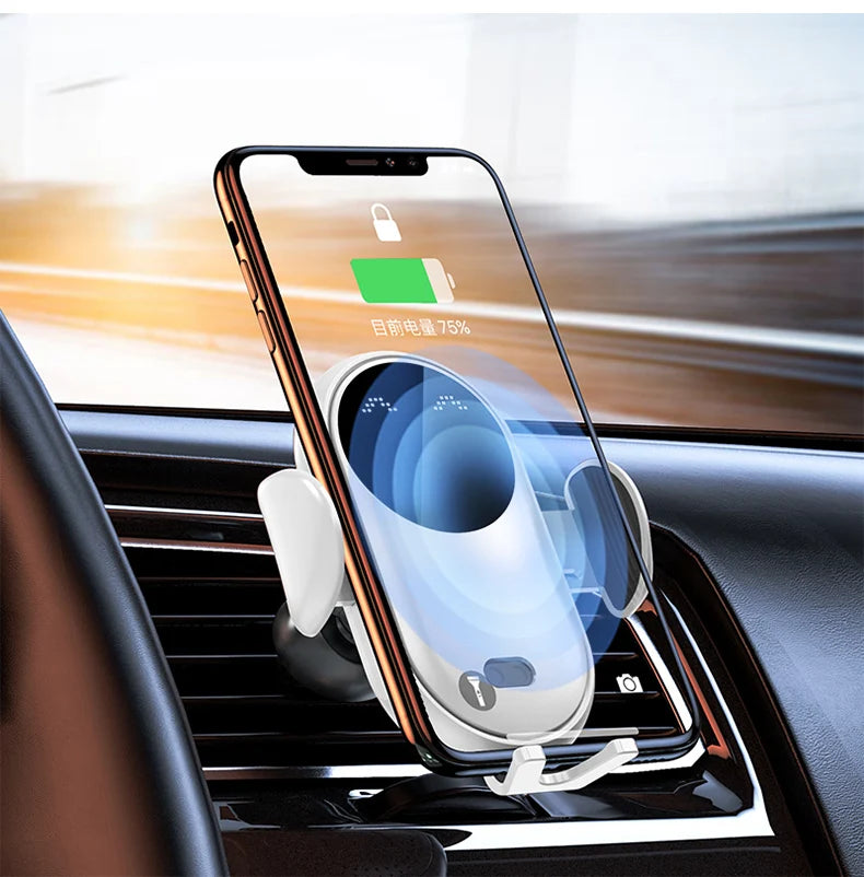 Wireless Charger Car Mount for Air Vent Mount Car Phone Holder Rotating Intelligent Infrared Fast Wireless Charging Charger
