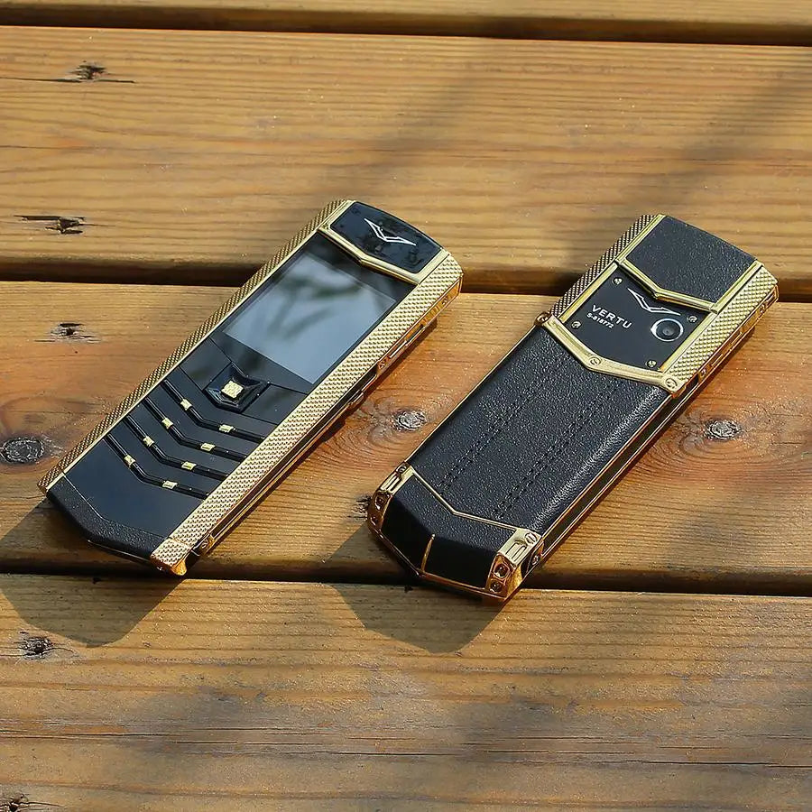 V9 Straight Plate Mobile Phone with Metal Leather Body, Dual Card Dual Standby Invisible Keyboard, GSM 2G Network, Elderly Phone