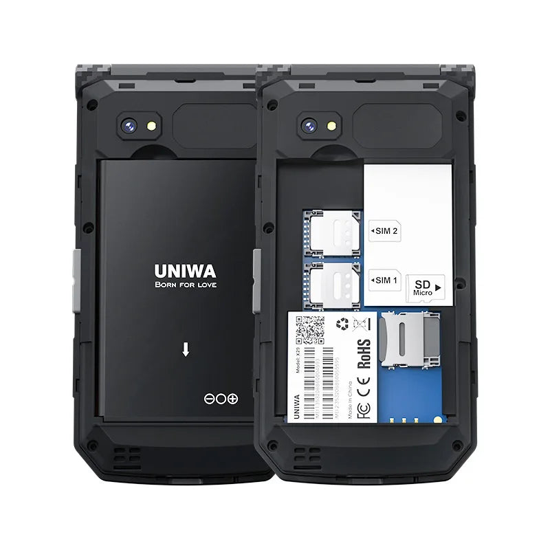 UNIWA X29 Old Man 2G Flip Mobile Phone GSM Senior Big Push-Button Flip Phone Dual Sim FM Radio Russian Arabic Keyboard Cellphone
