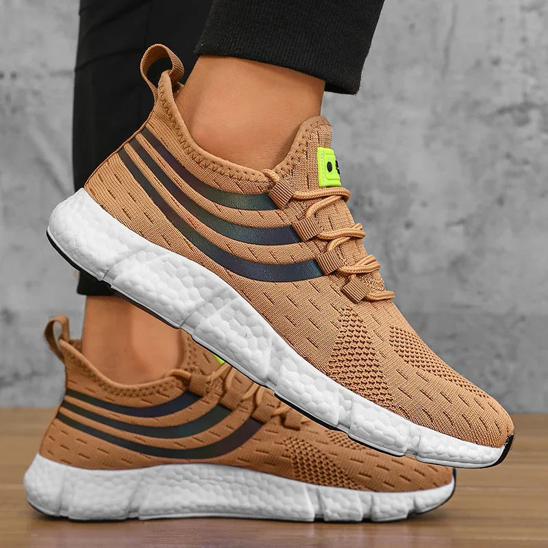 Men Casual Sports Shoes Breathable Lightweight Sneakers Anti-slip Flats Outdoor Running Walking Tenis Athletic Jogging Shoes