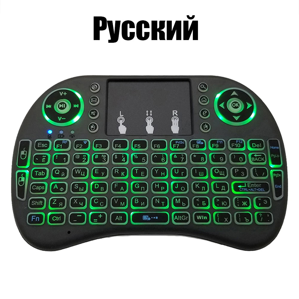 Mini Teclado Inalámbrico 2.4G con Touchpad y Retroiluminación