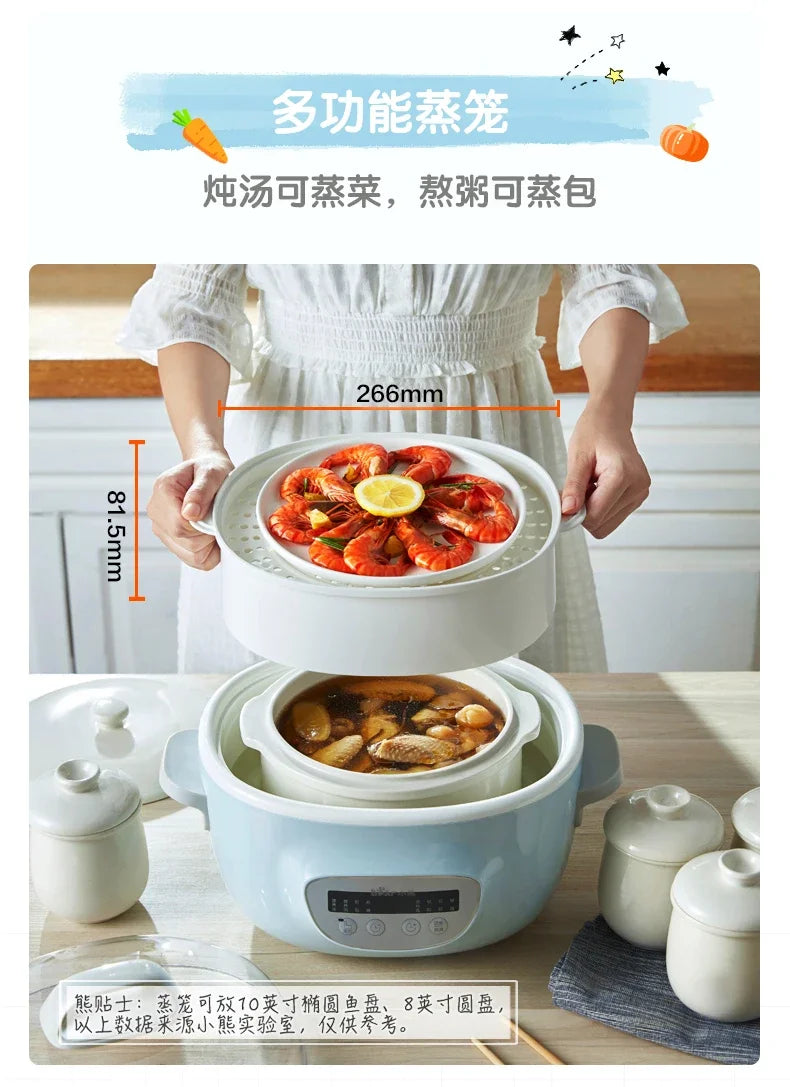 New household multi-functional three-layer stainless steel large-capacity vegetable boiler electric steam engine