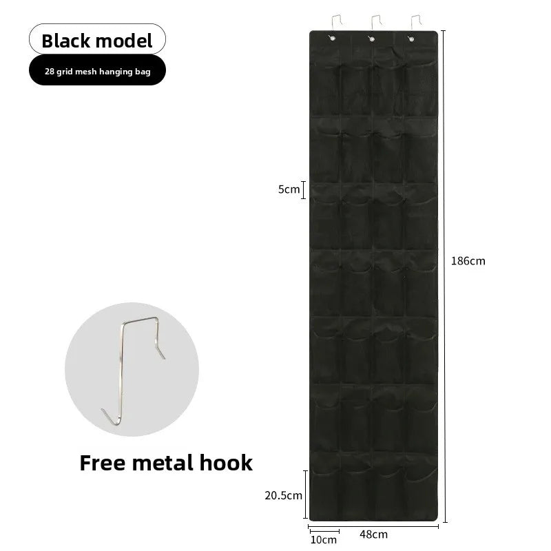 Over The Door Shoe Rack with 24 Large Mesh Pockets Hanging Shoe Organizer for Closet Hanging Shoe Rack Holder Hanger