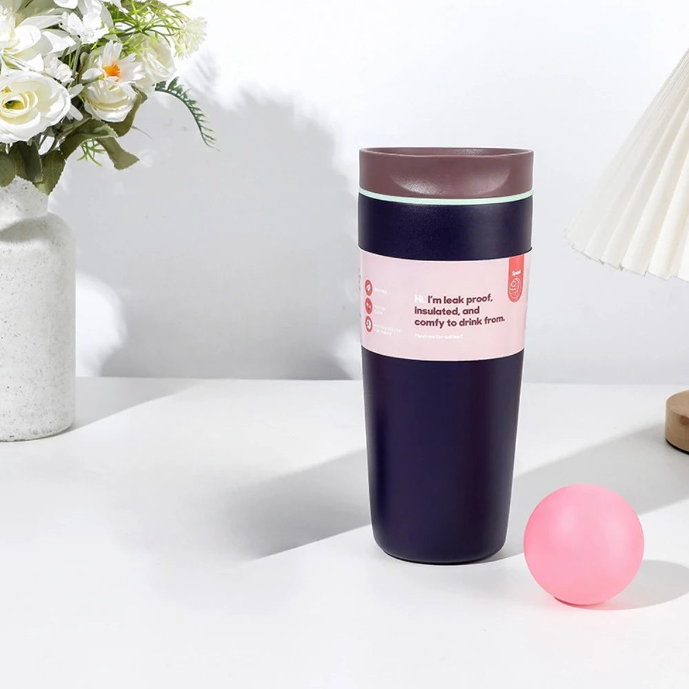 20 Oz 304 Stainless Steel Coffee Mug, Hot Coffee Travel Mug BPA Free Leakproof Reusable Iced Coffee Mug Keeps Hot or Cold