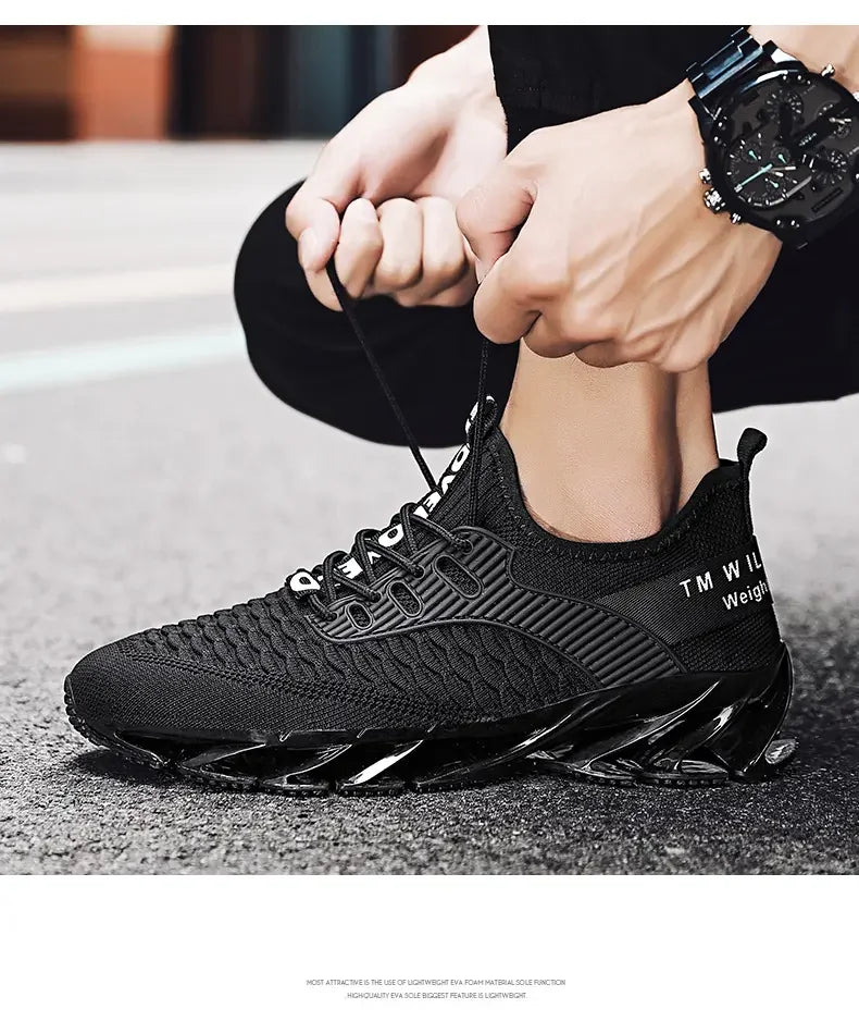 Men Shoes Fashion Mesh Breathable High-quality Sneakers Platform Soft Sole Casual Trend Versatile Running Shoes Tenis Masculino
