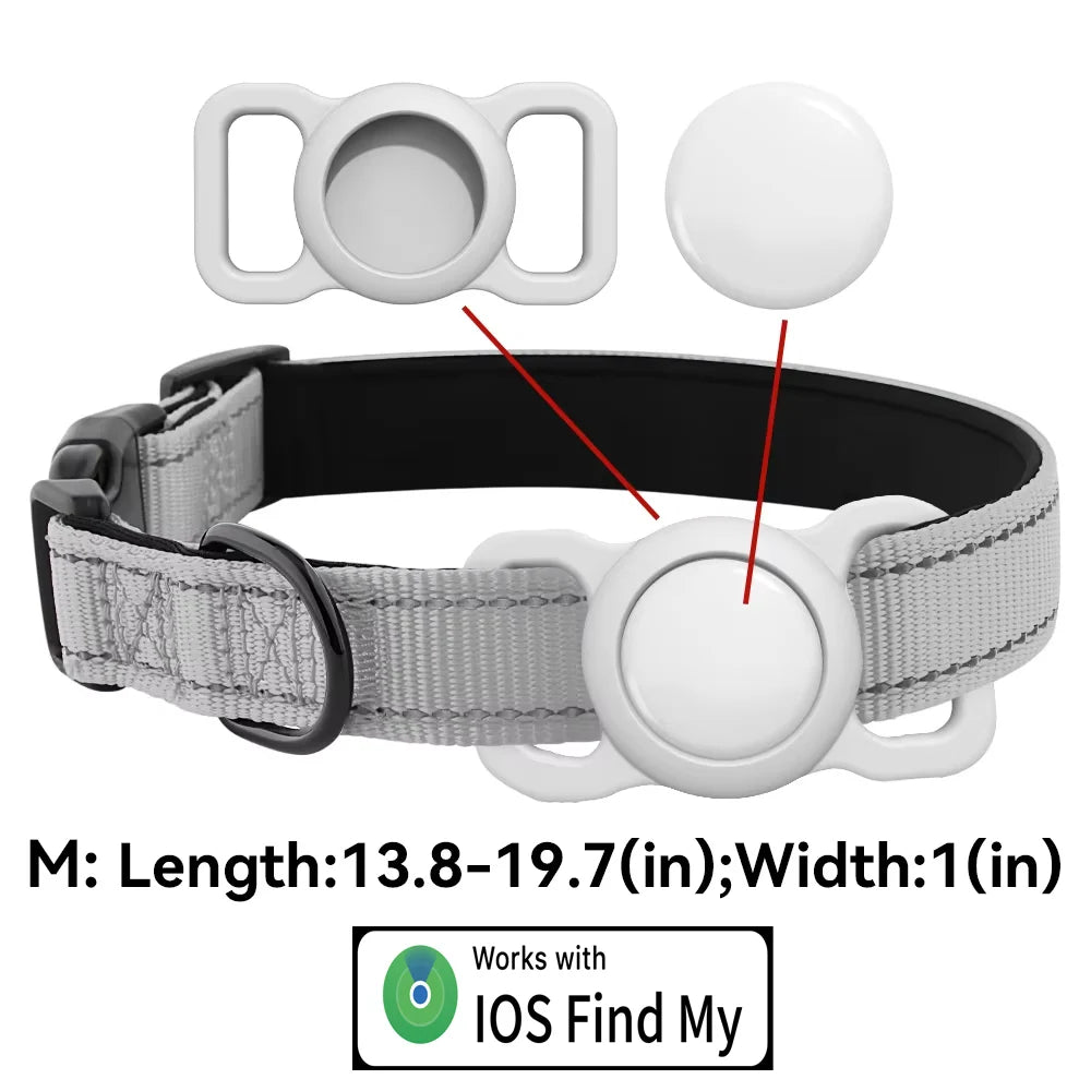 Pet Bluetooth Tracker for iOS Dog Mini Tracking for Apple Find My Dog Cat Collars Anti Lost Smart Tag Adjustable Pet Locator