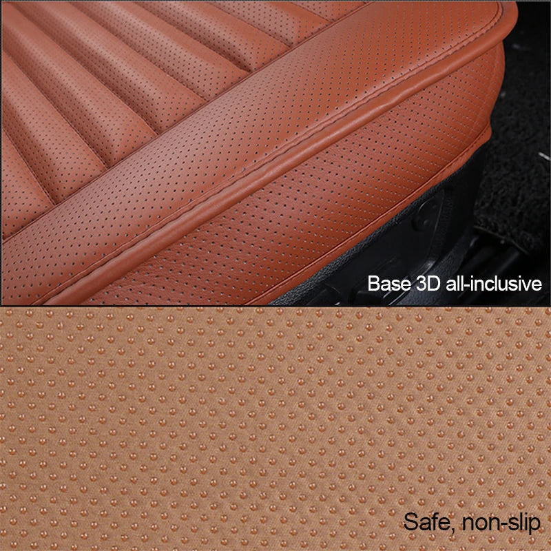 SEAMETAL PU Leather Car Seat Cover Four Seasons Car Seat Protector Pad Mat Automobiles Seat-Cover Cushion for Car Accessories