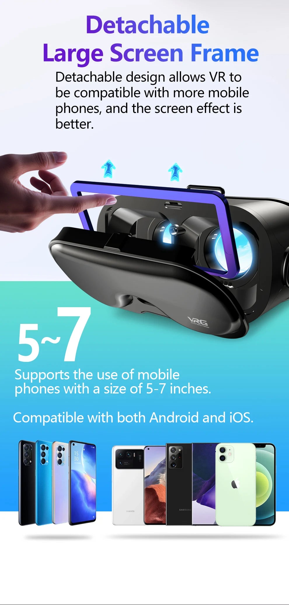 Cell Phone Virtual Reality 3D VR Glasses Helmet Headset Devices Lenses Goggle Smart Smartphone Mobile Realidade Game Viewer Viar