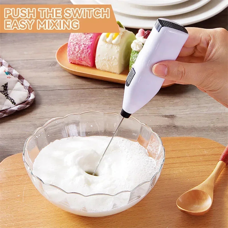 Mini Electric Milk Foamer Blender Wireless Coffee Whisk Mixer Handheld Egg Beater Cappuccino Frother Mixer Kitchen Whisk Tools