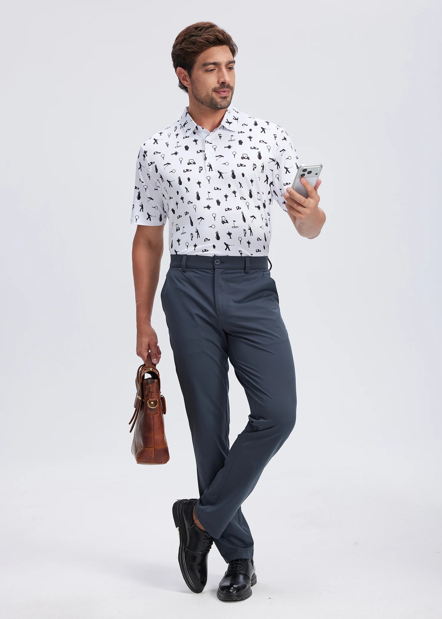 Men's Golf Pants 30"/32"/34" Stretch Work Dress Pants Slim Straight Lightweight Quality Business Trousers Casual Suit Pants