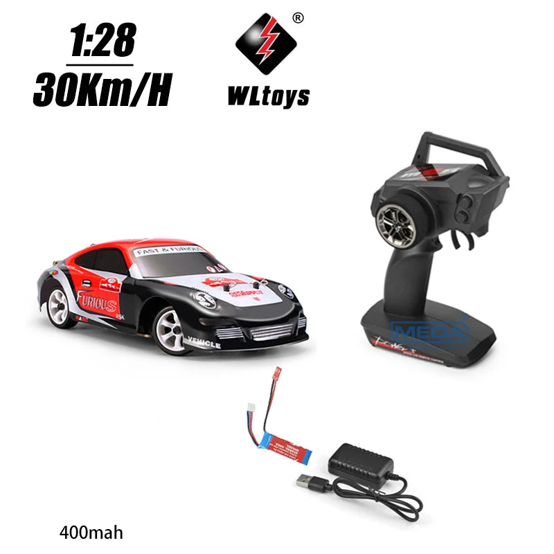 Wltoys RC 1/28 30Km/H 284191 Remote Control High Speed Racing Mosquito 2.4GHz Off-Road RTR Rally Drift Car