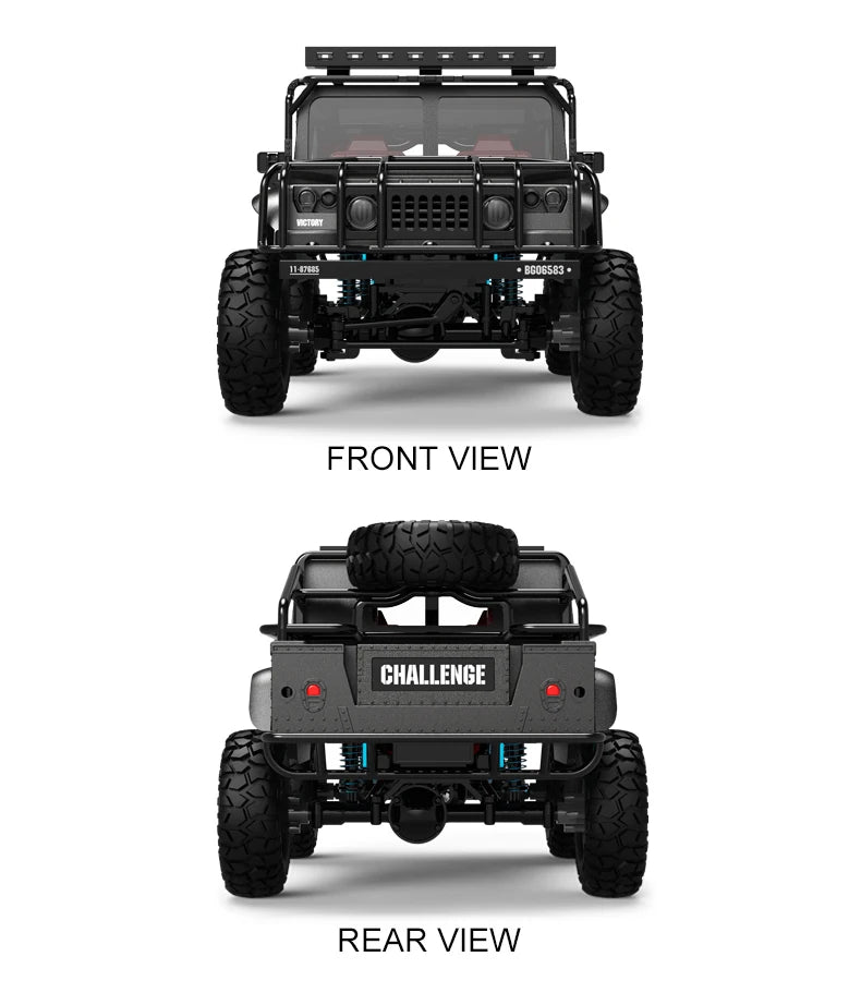 JJRC Q121 RC CAR 4WD Mountaineering Off-Road High Speed Vehicle 1:12 Size RC Car Simulation Hummer Truck Model Children's Toys