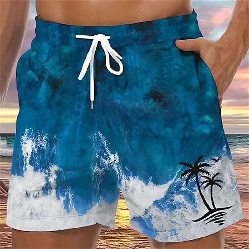 Coconut Tree 3D Print Sports Quick-Dry Breathable Men Kid Outdoor Street Casual Vacation Comfort Parent-child Short Beach Pants