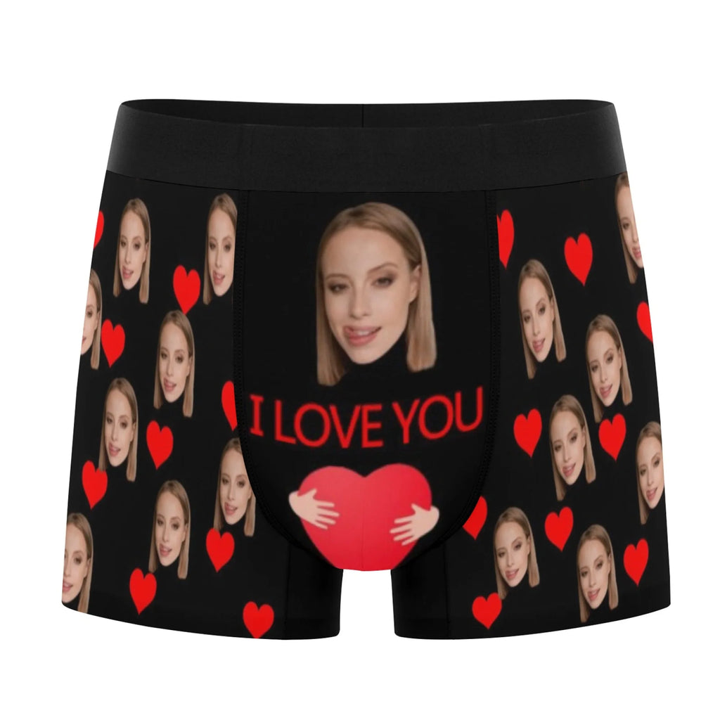Personalized Facial Photo Customization Flat Underwear Customization Men's Valentine's Day Gift for Husband Gift for Father