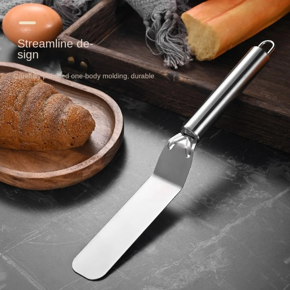 1PC Stainless Steel Cream Spatula Curved/Straight 6/8/10 Inch Cake Decorating Tools DIY Cake Spatula Kitchen Pastry Cake Decor