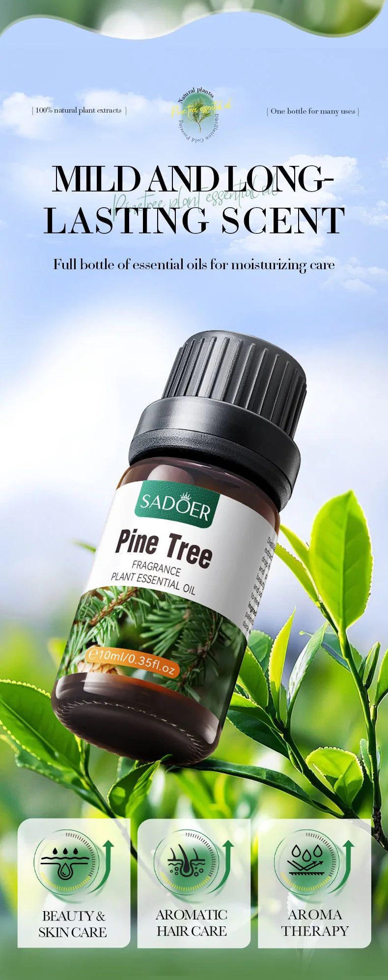 PWD aroma 10ML Massage essential oil male fragrance  strengthened smell High purity body  lubrication
