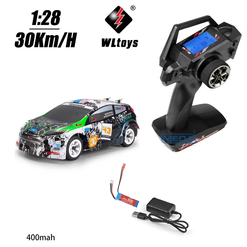 Wltoys RC 1/28 30Km/H 284191 Remote Control High Speed Racing Mosquito 2.4GHz Off-Road RTR Rally Drift Car